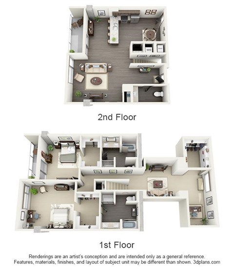 Floor plan for 2 beds, 2 baths, 2428 sqft